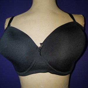 body glamour black bra with underwire women's size 44d